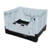 Bin industrial abatible con ventana - Contenedor resistente y versátil para uso industrial.
