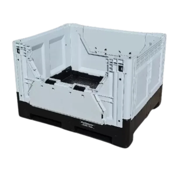 Bin industrial abatible con ventana - Contenedor resistente y versátil para uso industrial.