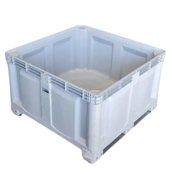Bin industrial G2 PP de 857 litros en color gris - Contenedor robusto para uso logístico e industrial.