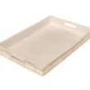 bandeja plástica blanca MULTIUSO 15 LTS PCC fabricada en PEAD virgen, ideal para el área industrial, productos cárneos, pizzas y panadería.