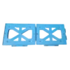 Carro grande para cajas con ruedas de plástico tipo PU, soporta hasta 100 kg, ideal para transporte de contenedores.