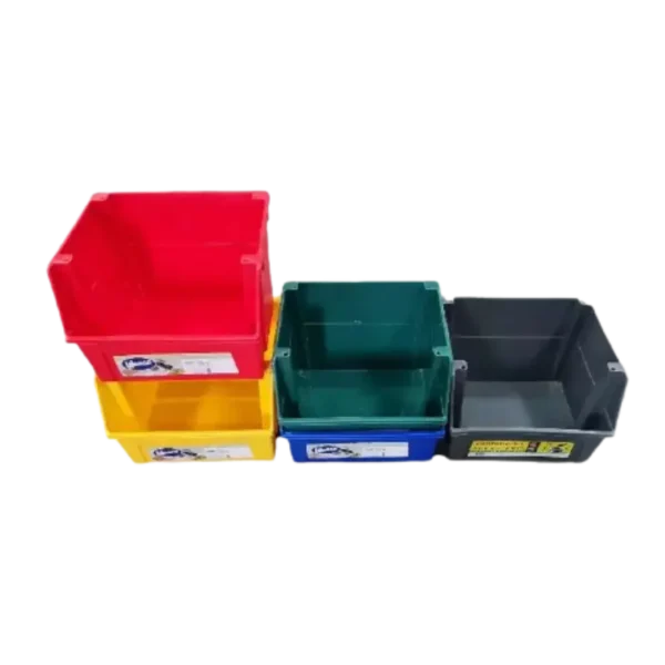 Contenedor de reciclaje multiuso Wenco de 45 litros, apilable, anidable, con etiqueta para escritura, disponible en varios colores.