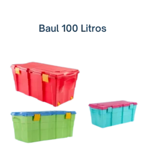 Caja Baul 100 Litros - Ideal para almacenamiento grande.