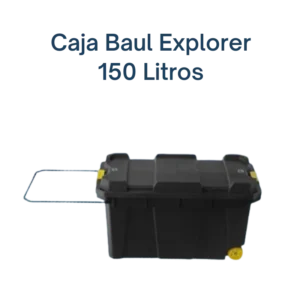 Caja Baul Explorer 150 Litros - Amplio almacenamiento negro.