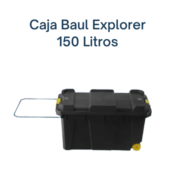 Caja Baul Explorer 150 Litros - Amplio almacenamiento negro.