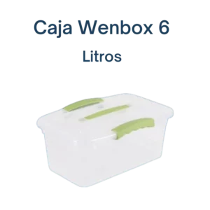 Caja Wenbox 6 litros transparente y apilable.