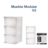 Mueble Modular G3 con cajoneras apilables, diseño compacto y funcional.