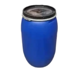 ambor Boca Ancha 220 Lts Azul fabricado en HDPE, apto para alimentos según FDA, con anillo metálico