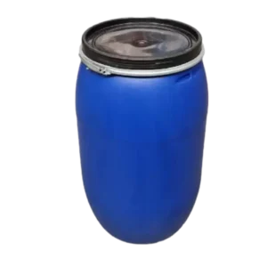 ambor Boca Ancha 220 Lts Azul fabricado en HDPE, apto para alimentos según FDA, con anillo metálico