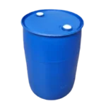 Tambor Elanillado 55 Gal (208 lts) Azul de HDPE, ideal para pesca, químicos y aceite, con 2 bocas roscas y sellos.