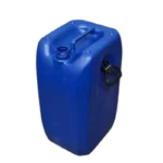 Tambor Fasset T/Mauser 60 Lts Azul, fabricado en HDPE con tapa rosca y manillas alzadoras, ideal para contener agua, aceite y químicos.