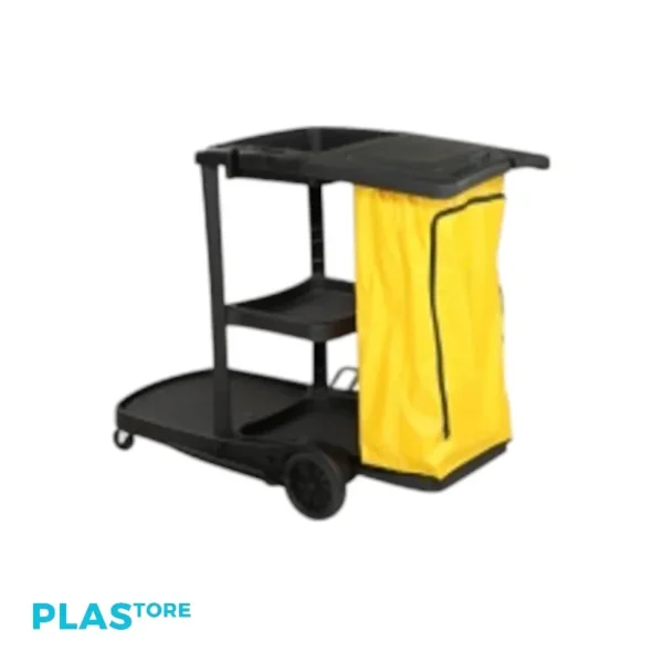 Carro Porta Útiles Con Tapa Y Bolsa Color Negro