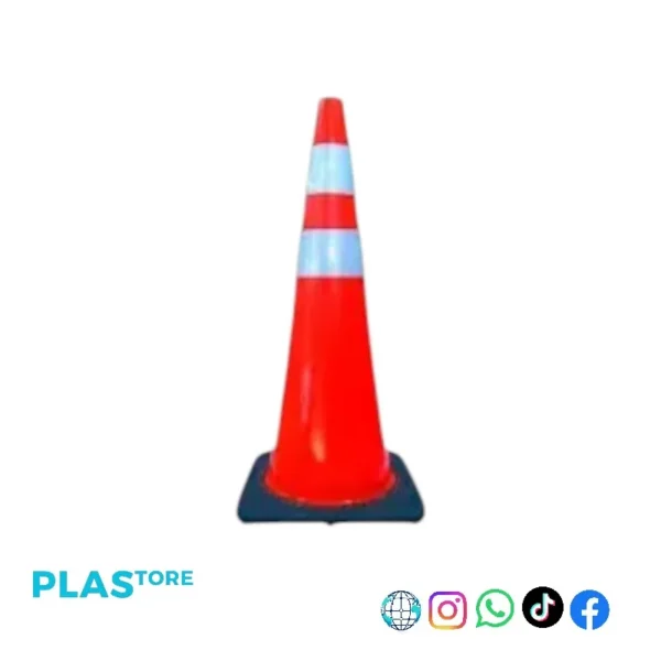 Cono Naranja Reflectante 36 Pulgadas Base Pesada