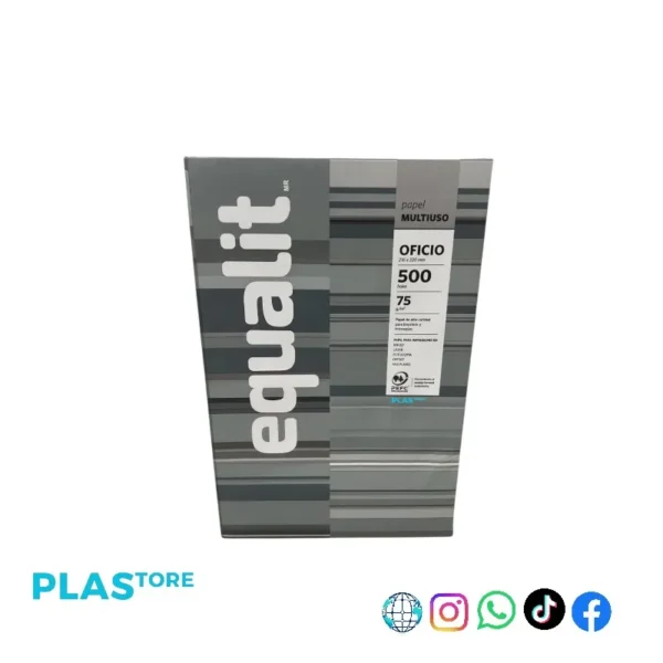 Resma De Papel Oficio 500 Hojas Equalit