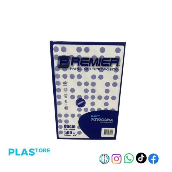 Resma De Papel Oficio 500 Hojas Premier