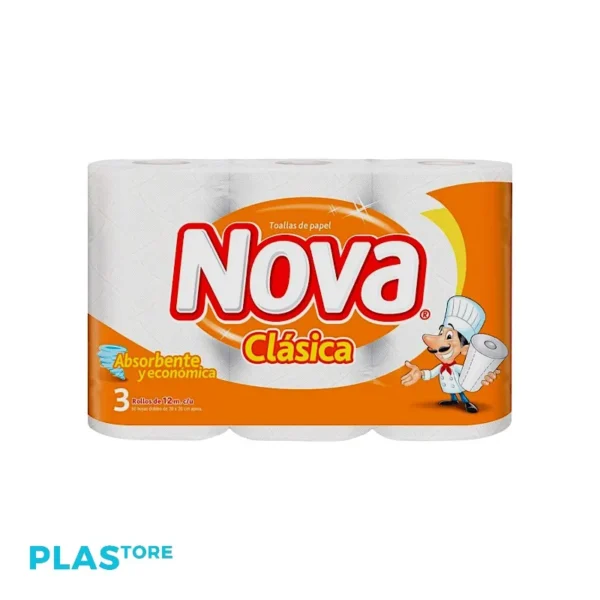 Toalla Nova Clasica Pack 3 Und 12 Mts