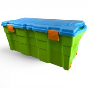 Caja Baúl Organizador 100 Litros Wenco Con Ruedas | Contenedor Extra Grande Multiuso color verde toy box