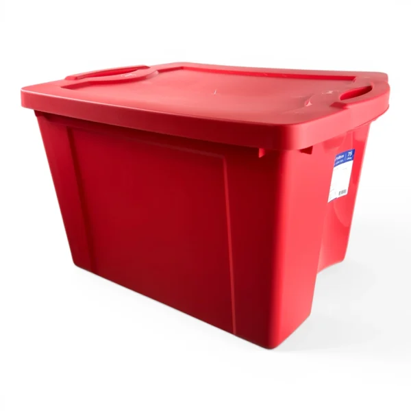 Caja Fullbox Wenco de 75 Litros es el contenedor todo terreno que estabas buscando para tu hogar o negocio. Construida con plástico inyectado ultra robusto para resistir golpes y peso pesado, viene en azul y rojo para que clasifiques todo con estilo y rapidez. Encuéntrala al mejor precio en Plastore.