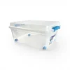 Caja Organizadora Plastica Transparente de 15 litros con ruedas wenco con tapa, manillas ergonomicas y ruedas modelo Rollbox 15 litros - Plastore | Plastore spa | plastore.cl | wenco