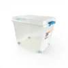 Caja Organizadora Plastica Transparente de 27 litros con ruedas wenco con tapa, manillas ergonomicas y ruedas modelo Rollbox 27 litros - Plastore | Plastore spa | plastore.cl | wenco