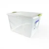 Caja Organizadora Plastica Transparente de 45 litros wenco con tapa, manillas ergonomicas y asa de agarre modelo wenbox 45 litros - Plastore | Plastore spa | plastore.cl | wenco