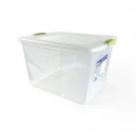 Caja Organizadora Plastica Transparente de 45 litros wenco con tapa, manillas ergonomicas y asa de agarre modelo wenbox 45 litros - Plastore | Plastore spa | plastore.cl | wenco