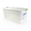 Caja Organizadora Plastica Transparente de 61 litros wenco con tapa, manillas ergonomicas y asa de agarre modelo wenbox 61 litros - Plastore | Plastore spa | plastore.cl | wenco