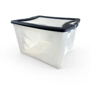 Caja Organizadora Plástica Transparente de 71 litros wenco con tapa y manillas ergonómicas modelo Clarity 71 litros - Plastore | Plastore spa | plastore.cl | wenco