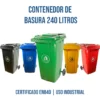 Contenedor de Basura de 240 Litros con Ruedas de Plastore es la hielera del aseo urbano que tu pyme, industria, colegio o condominio necesita. Construido en plástico HDPE virgen de 4 mm de espesor, soporta hasta 110 kg de carga y está totalmente certificado bajo la norma europea EN840 para ser vaciado por camiones municipales de forma automática. Sus ruedas de 200 mm garantizan un traslado suave y seguro en cualquier superficie. Encuéntralo al mejor precio mayorista en Plastore.