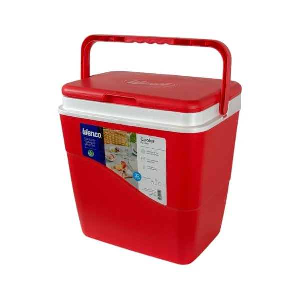 Cooler Nevera Caba Refrigerador Hielera de 22 Litros de Wenco es la solución ideal para mantener tus bebidas y alimentos frescos en cualquier ocasión. Con una capacidad de 22 litros, este refrigerador es perfecto para viajes de camping, días de playa o reuniones al aire libre.