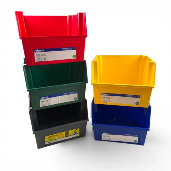 Contenedor de Reciclaje Wenco 45 Litros Apilable/Anidable