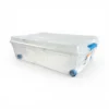 Caja Organizadora Plastica Transparente de 32 litros con ruedas wenco con tapa, manillas ergonomicas y ruedas modelo Rollbox 32 litros - Plastore | Plastore spa | plastore.cl | wenco