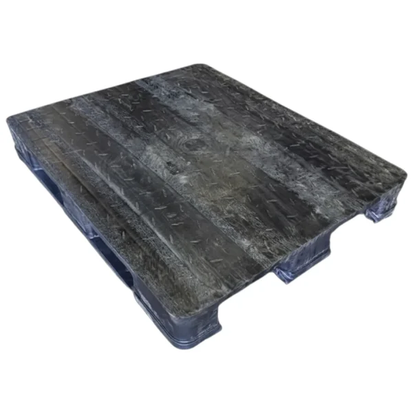 Pallet Plástico Liso 100% Reciclado 3 Rieles Rack | EcoPallet
